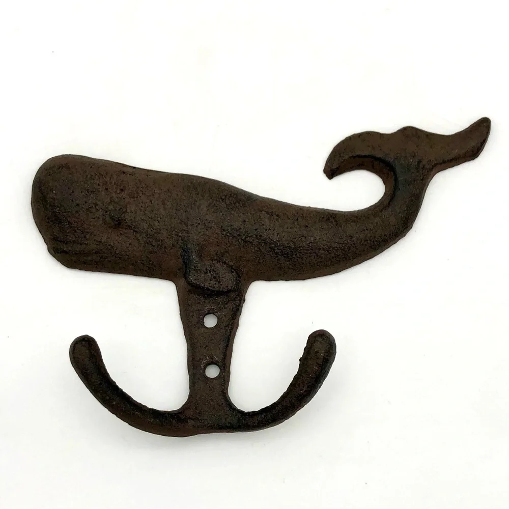 Nautical Cast Iron Wall Hooks Seahorse Octopus Tentacle Whale Ocean Beach